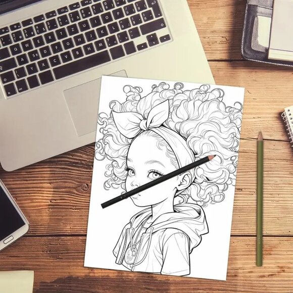 Sweet Black Girl Coloring Book (SKU #0422) - Picture 4 of 5